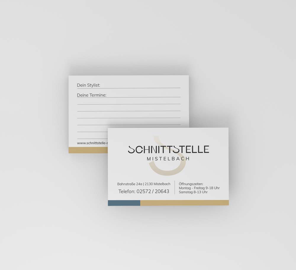 Schnittstelle_Mistelbach_sternloscreative Visitenkarten der Schnittstelle Mistelbach - design by sternloscreative
