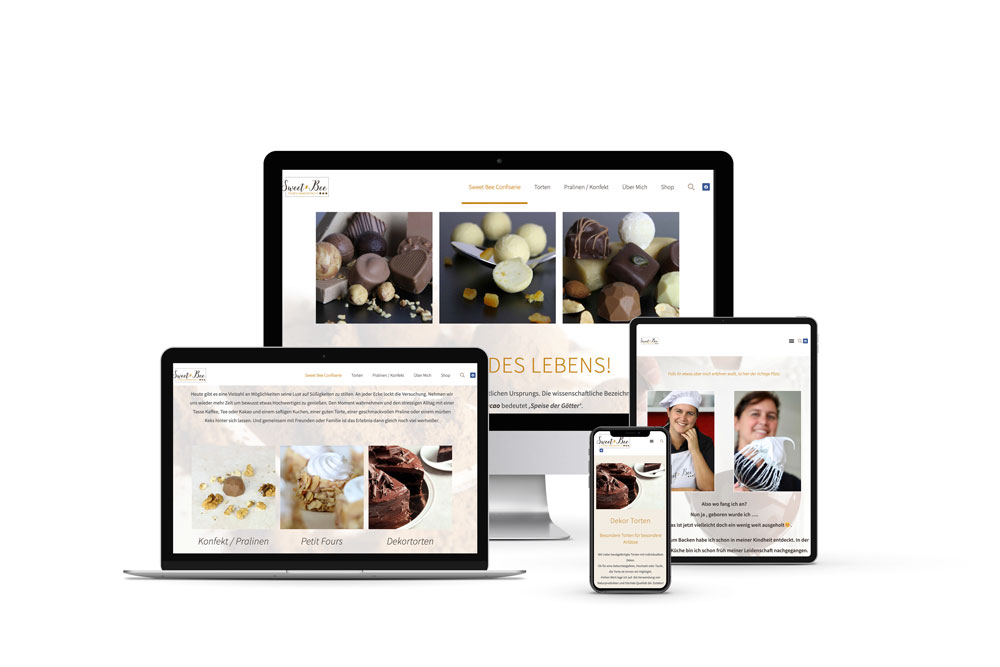 Website mit integriertem Onlineshop | sweet bee | design sternloscreative